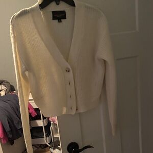 Ambiance Women's Off-White Cardigan Sweater